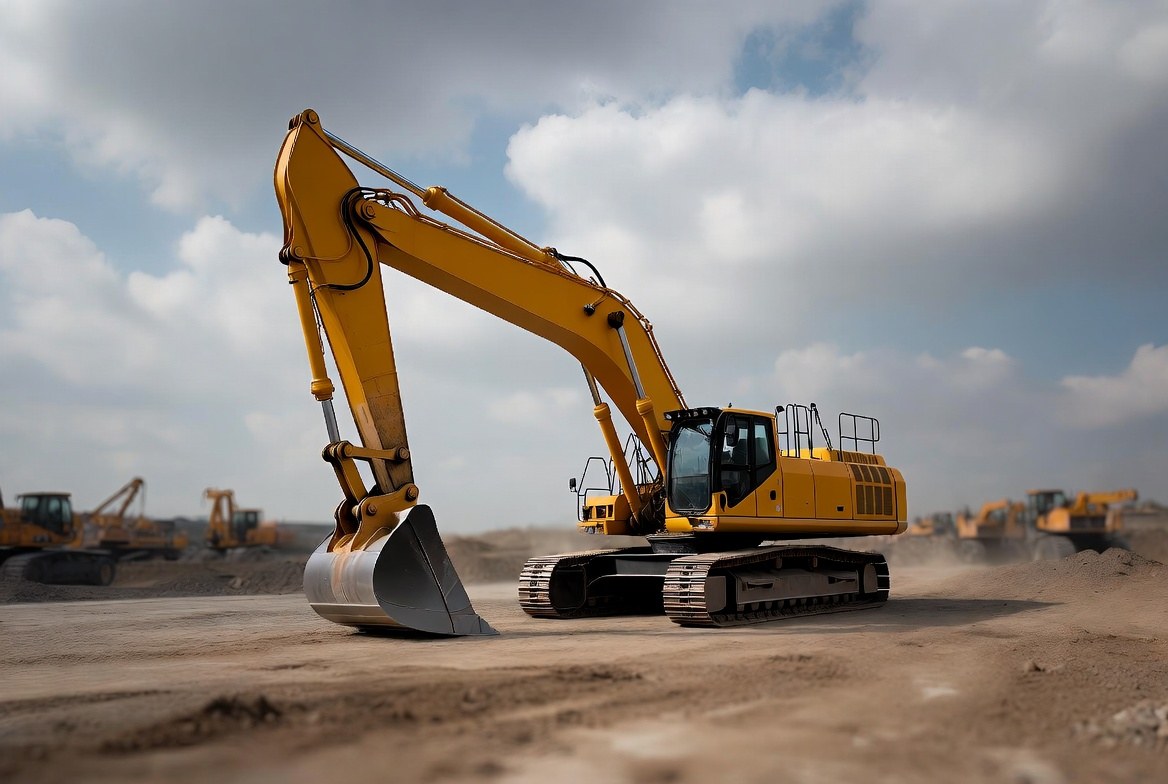 Large quarry excavator